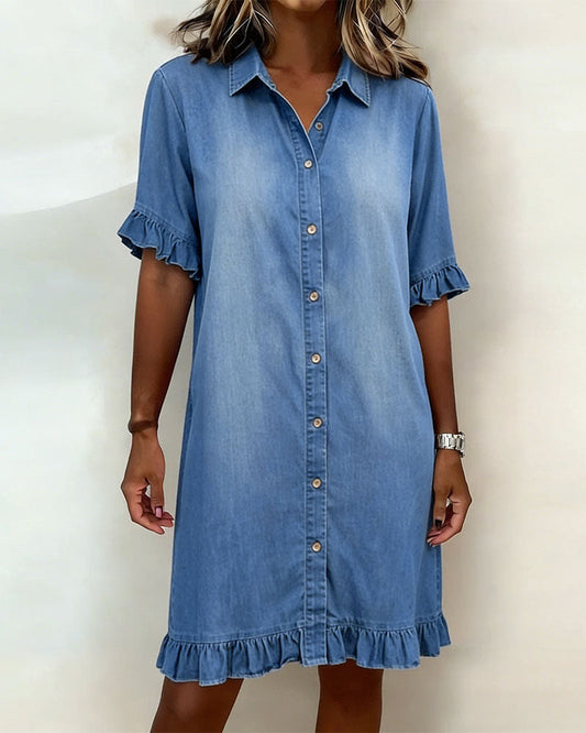 Maria | Comfortabele Denim Jurk
