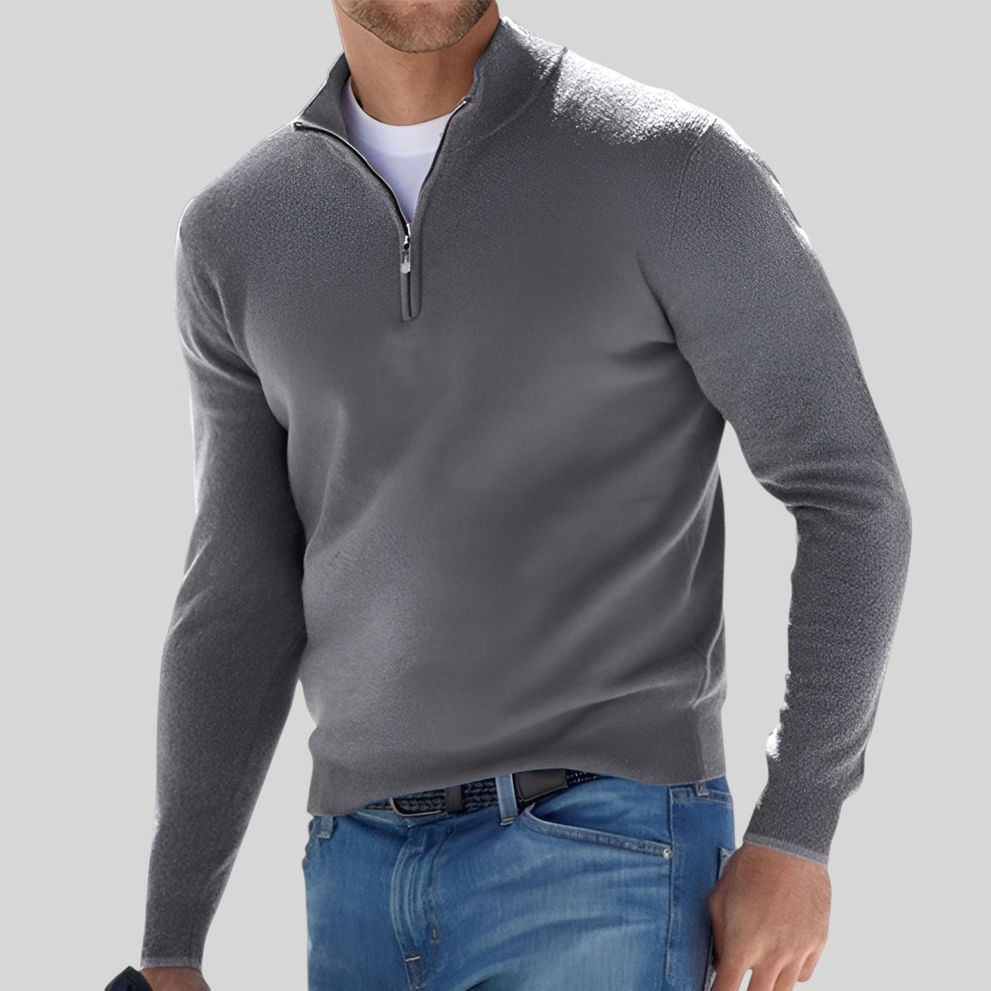 LEO | Warm Jumper with Zip Closure